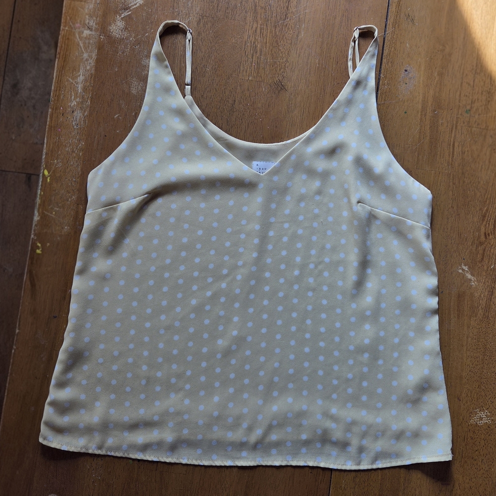 a new day Yellow Polka Dot Camisole